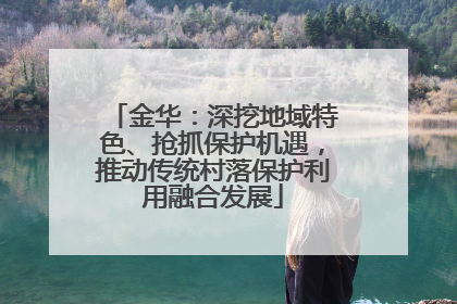 金华：深挖地域特色、抢抓保护机遇，推动传统村落保护利用融合发展