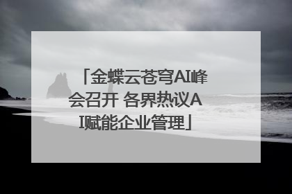 金蝶云苍穹AI峰会召开 各界热议AI赋能企业管理