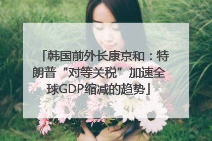 韩国前外长康京和：特朗普“对等关税”加速全球GDP缩减的趋势