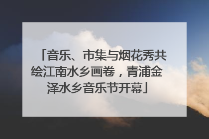 音乐、市集与烟花秀共绘江南水乡画卷，青浦金泽水乡音乐节开幕