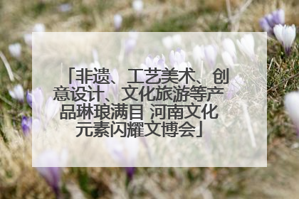 非遗、工艺美术、创意设计、文化旅游等产品琳琅满目 河南文化元素闪耀文博会