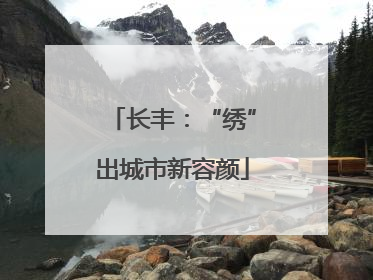长丰：“绣”出城市新容颜