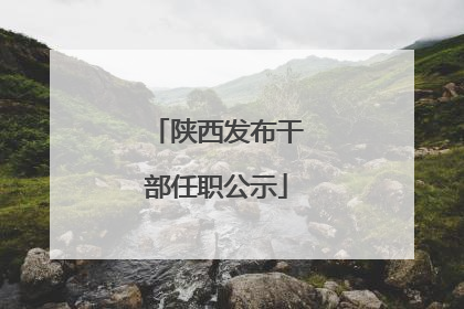 陕西发布干部任职公示