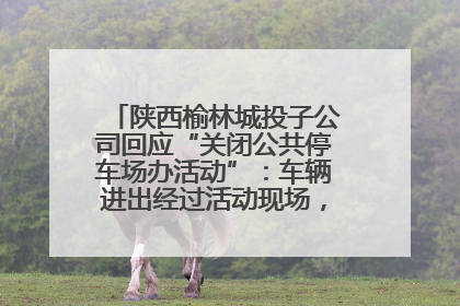 陕西榆林城投子公司回应“关闭公共停车场办活动”：车辆进出经过活动现场，为安全临时关闭