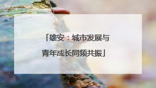 雄安：城市发展与青年成长同频共振