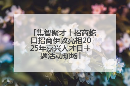 集智聚才丨招商蛇口招商伊敦亮相2025年嘉兴人才日主题活动现场