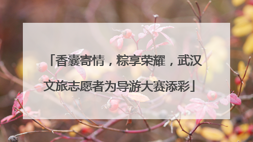 香囊寄情，粽享荣耀，武汉文旅志愿者为导游大赛添彩