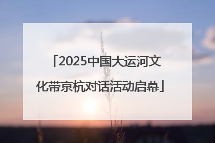 2025中国大运河文化带京杭对话活动启幕