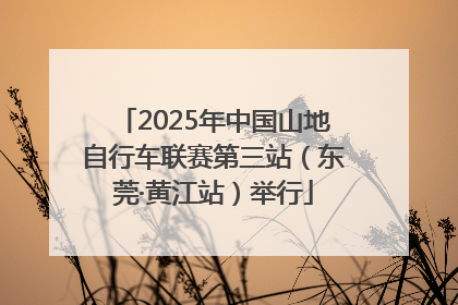 2025年中国山地自行车联赛第三站（东莞·黄江站）举行