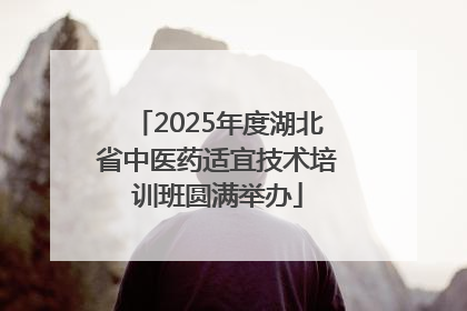 2025年度湖北省中医药适宜技术培训班圆满举办