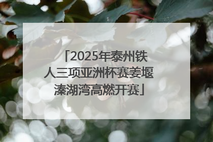 2025年泰州铁人三项亚洲杯赛姜堰溱湖湾高燃开赛