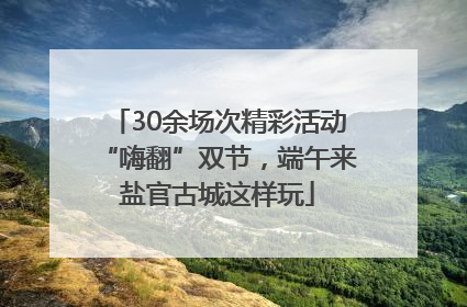 30余场次精彩活动“嗨翻”双节，端午来盐官古城这样玩