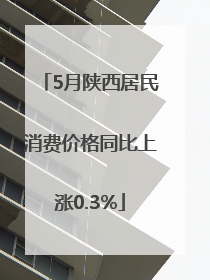 5月陕西居民消费价格同比上涨0.3%