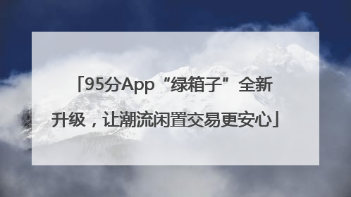 95分App“绿箱子”全新升级，让潮流闲置交易更安心