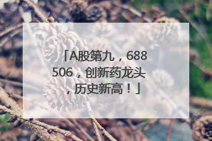 A股第九，688506，创新药龙头，历史新高！