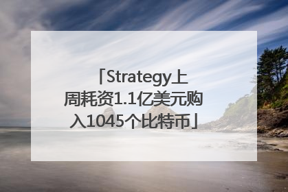 Strategy上周耗资1.1亿美元购入1045个比特币